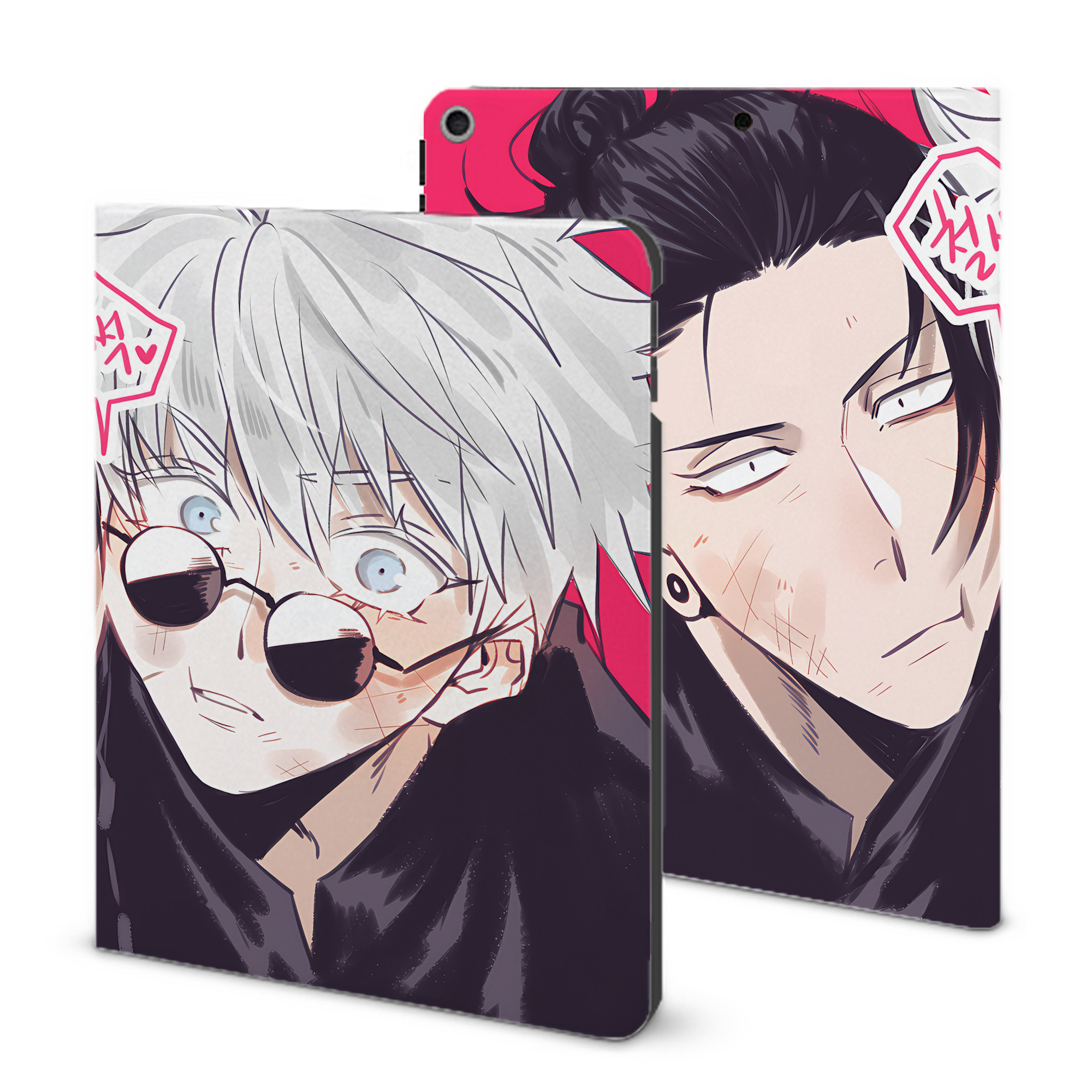 （画像用） 呪術廻戦 Jujutsu Kaisen IPad ケース ブック型 PUレザー TPU 耐衝撃 軽量 薄型 ペン収納なし 全面保護 IPad 各モデル対応